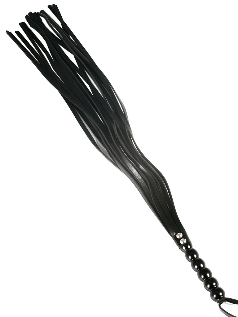 Black Leather Tassel Whip Skin Two UK