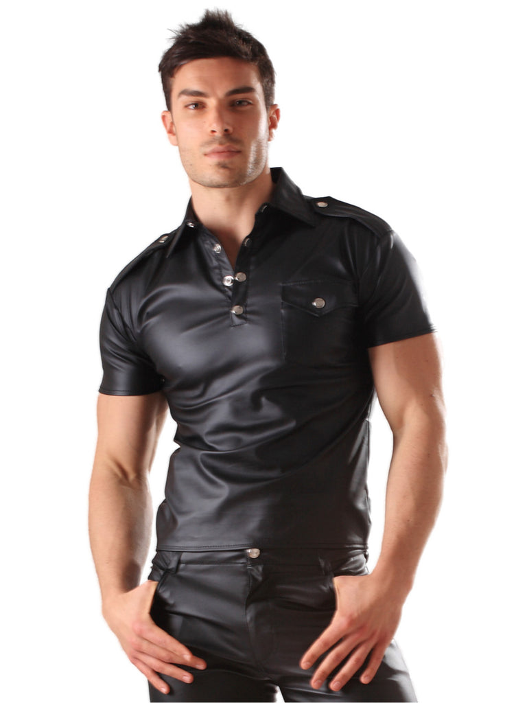 Skin Two UK Leatherette Men's Military Top Top