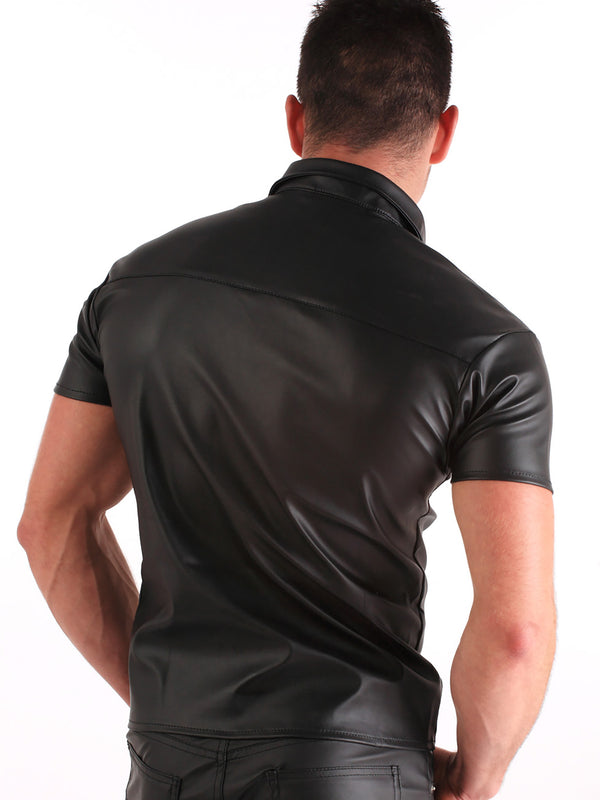 Skin Two UK Leatherette Men's Polo Top Top