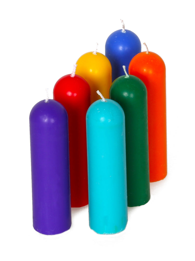 Skin Two UK Low Burning Rainbow Wax Play Candles 7 Pack Enhancer