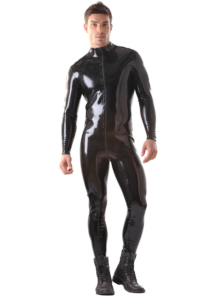 Skin Two UK Male Latex Catsuit With Front Through Zip Catsuit