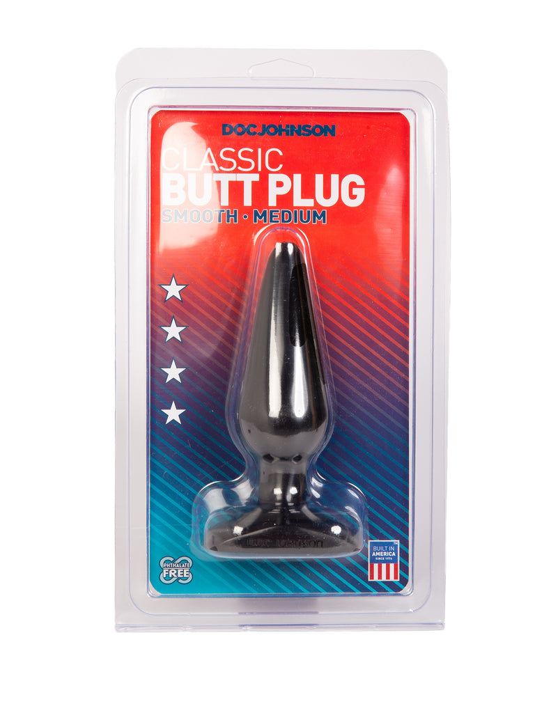 Medium Butt Plug Black  Skin Two UK
