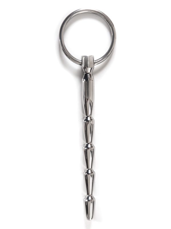 Skin Two UK Medium Metal Penis Plug with Pull Ring Cock & Ball