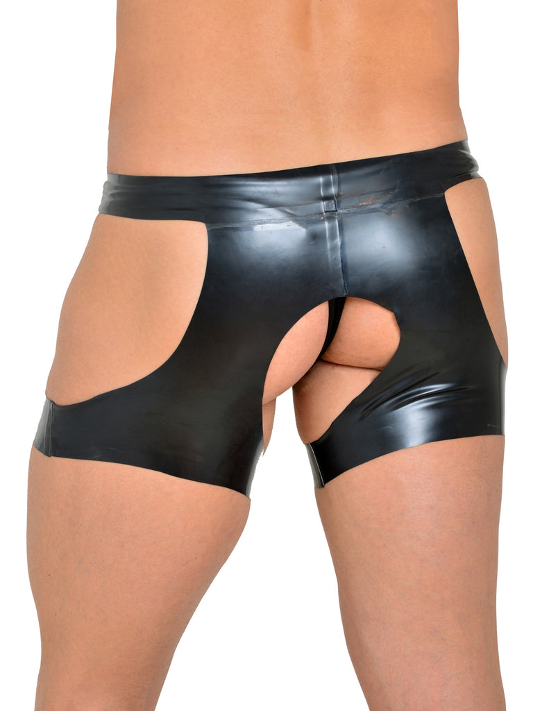 Skin Two UK Mens Open Latex Shorts Shorts