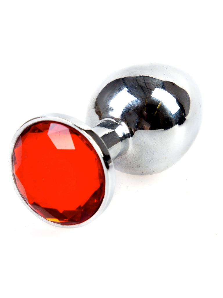 Metal Butt Plug With Red Jewel Skin Two UK Metal Butt Plug With Red Jewel Skin Two UK