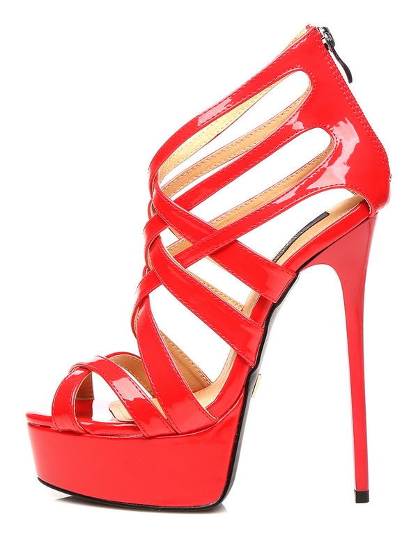 Skin Two UK Miss Ziggy Sandals Red Shoes