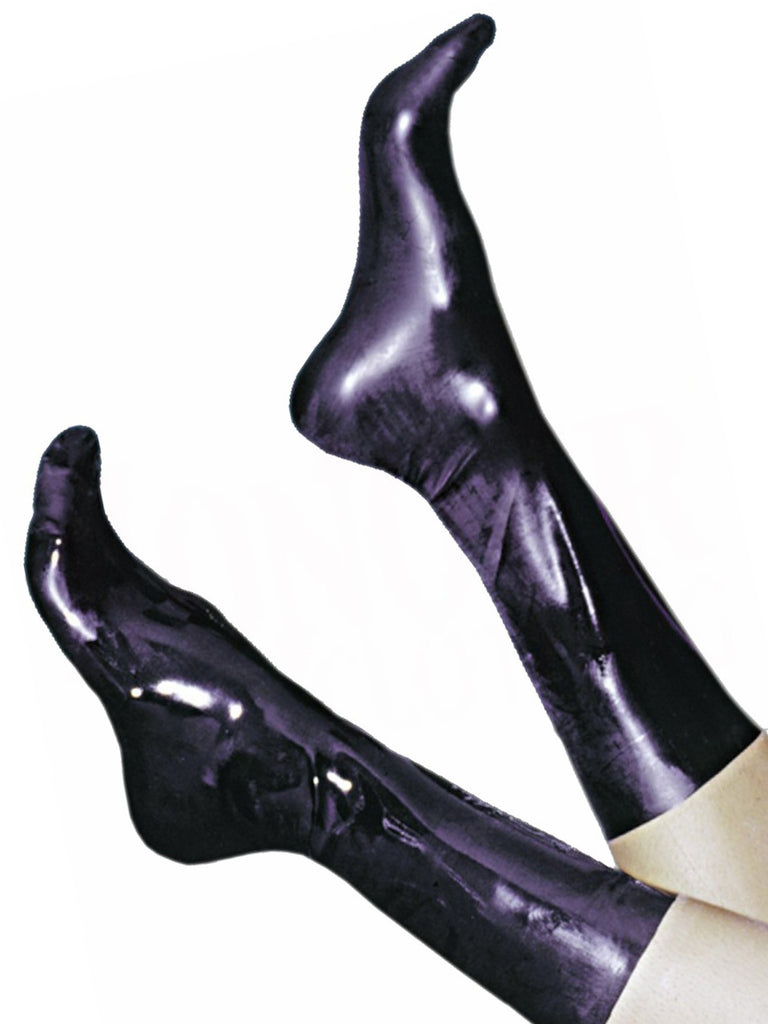 Skin Two UK Moulded Rubber Socks in Black Stockings