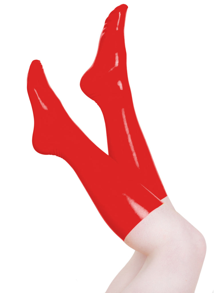 Skin Two UK Moulded Rubber Socks in Red Stockings