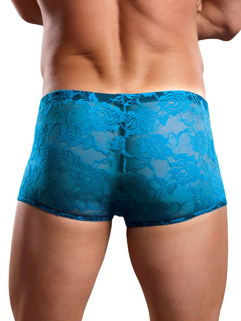 Magic Silk Male Power Stretch Lace Mini Short Red Medium