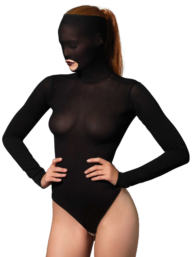 Skin Two UK Opaque Masked Lingerie Body with Beaded G-String - One Size Body