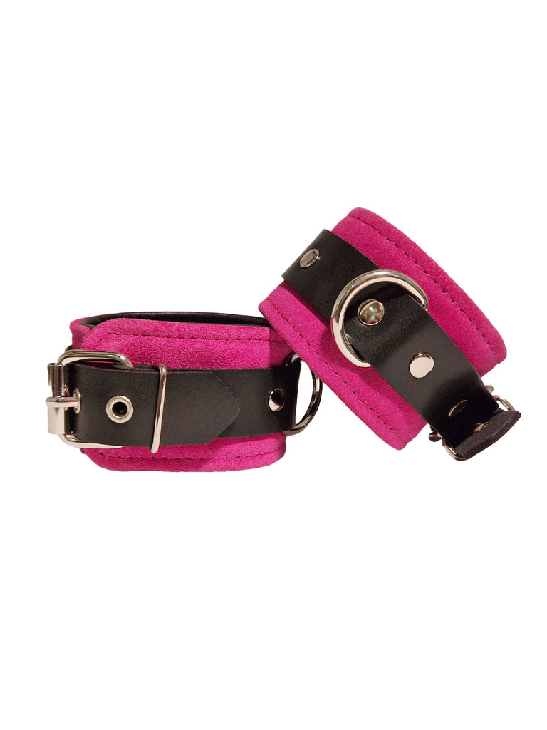 Sensual Suede Wrist Cuffs Purple