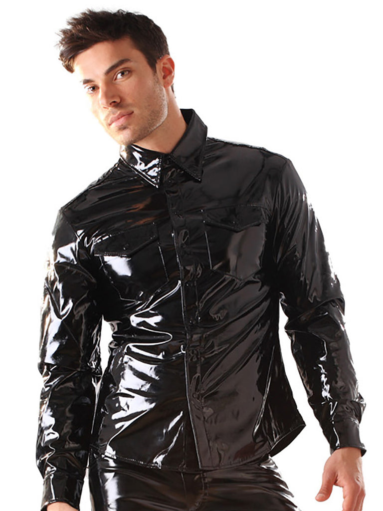 Skin Two UK PVC Fitted Shirt Top