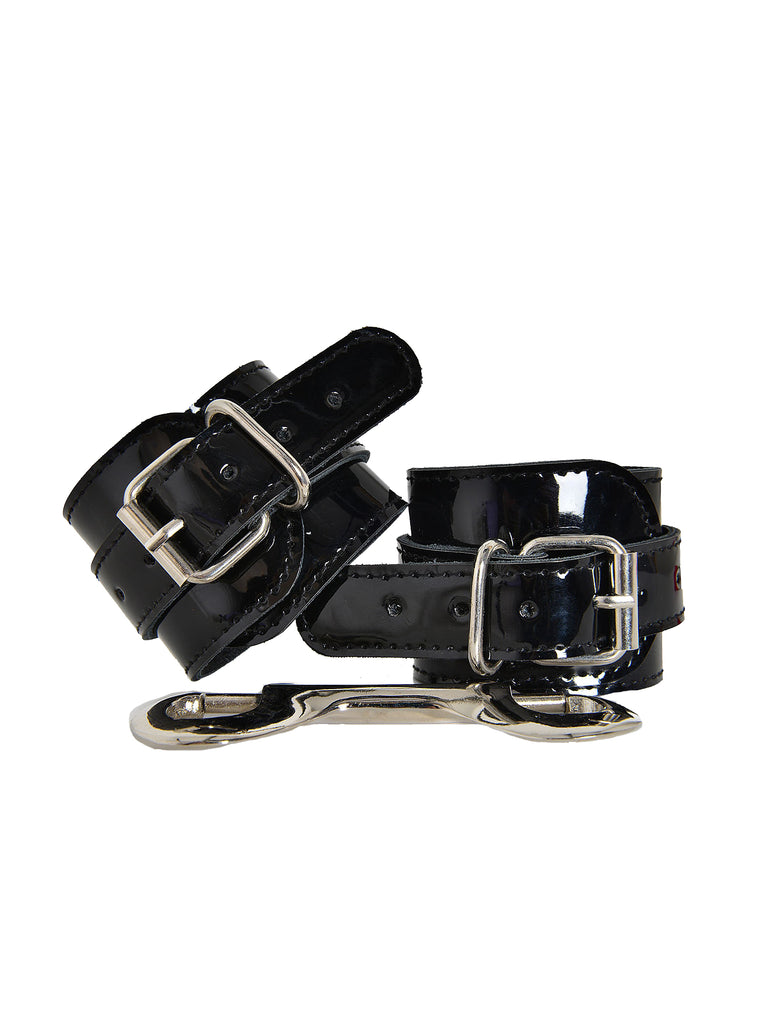 Chastity Belt Pants, Bra, Harness, Cuffs + Nipple Clip, 3 Piece