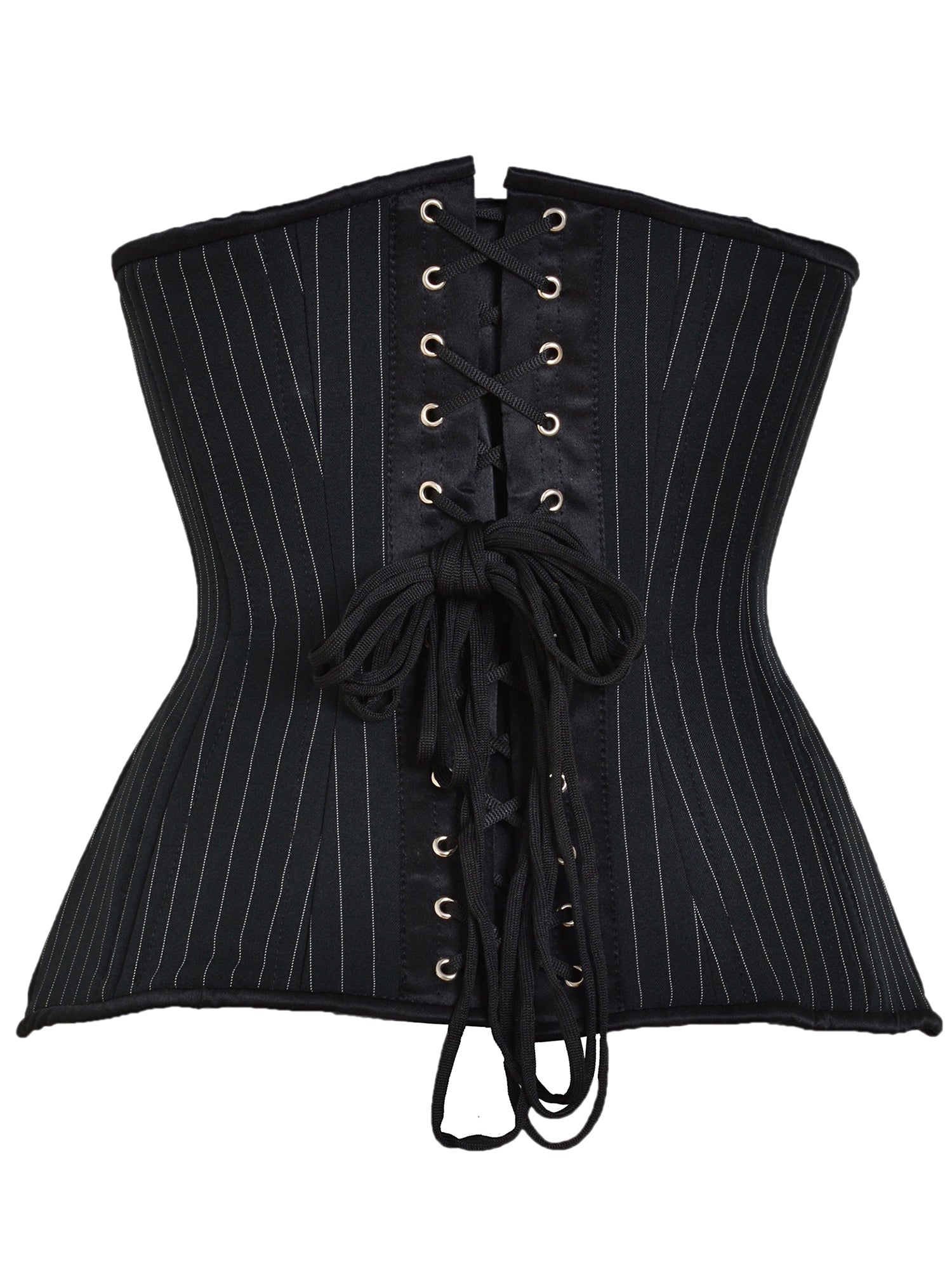 Pinstripe Underbust Corset White Skin Two UK