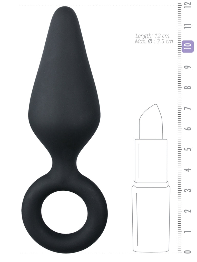 Easytoys Pointy Butt Plug With Pull Ring - Medium  Skin Two UK