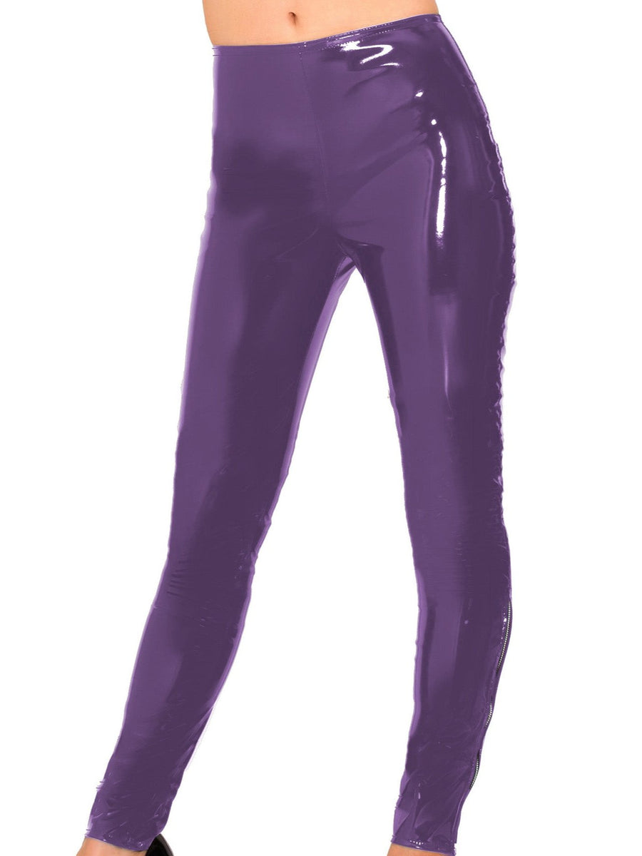 Purple PVC Leggings – Skin Two UK