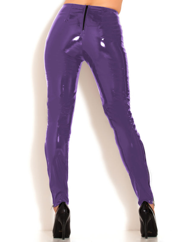 Skin Two UK Purple PVC Leggings Leggings