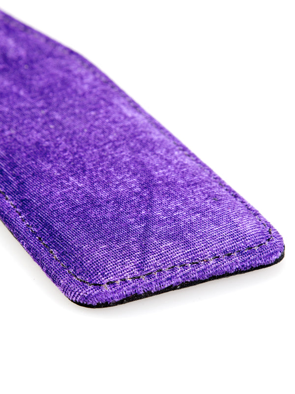 Skin Two UK Purple Velvet Leatherette Square Edged Paddle Spanker