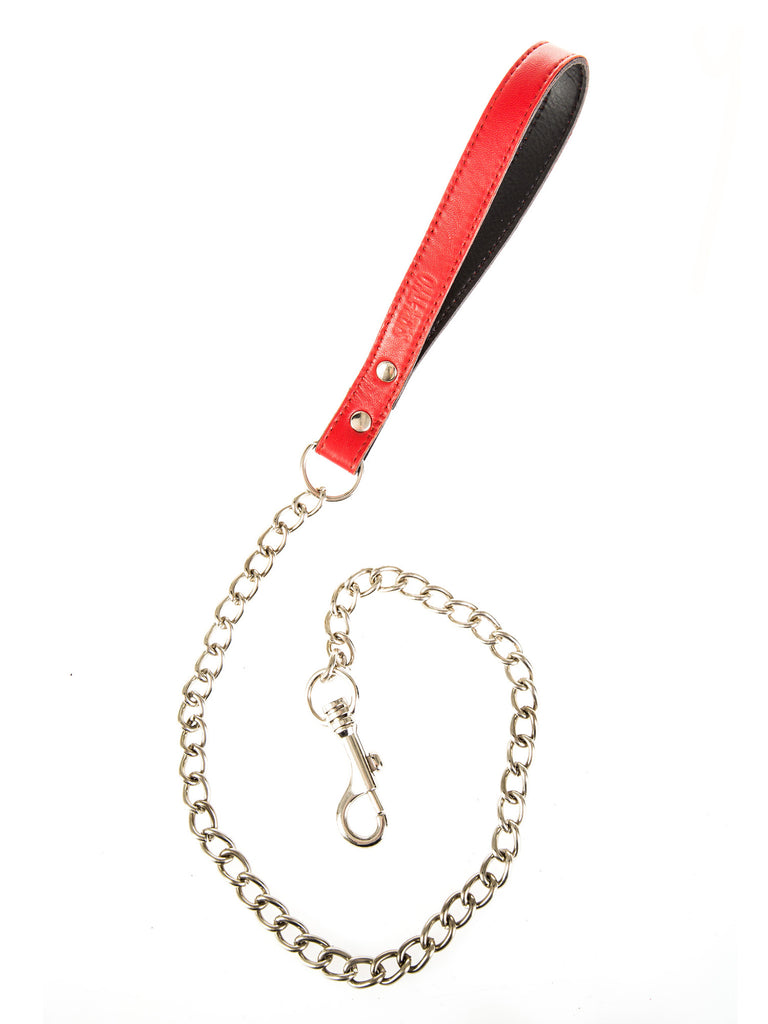 Skin Two UK Red Leather Chain Lead Lead