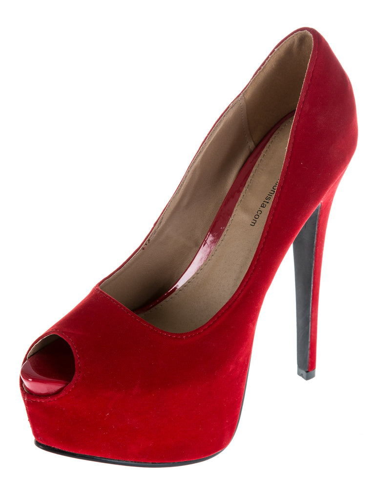 Skin Two UK Red Platform Heels 7 Shoes