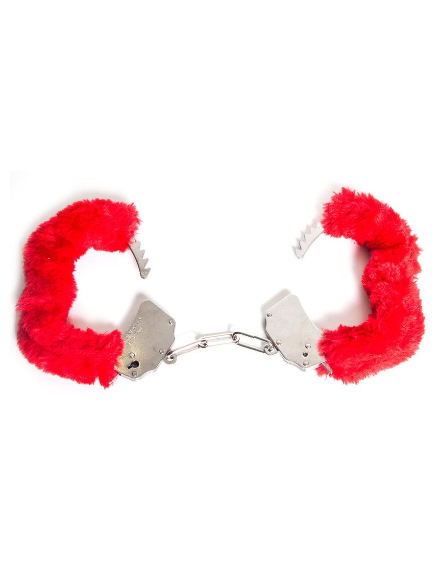 Red Plush Furry Fun Cuffs – Skin Two UK
