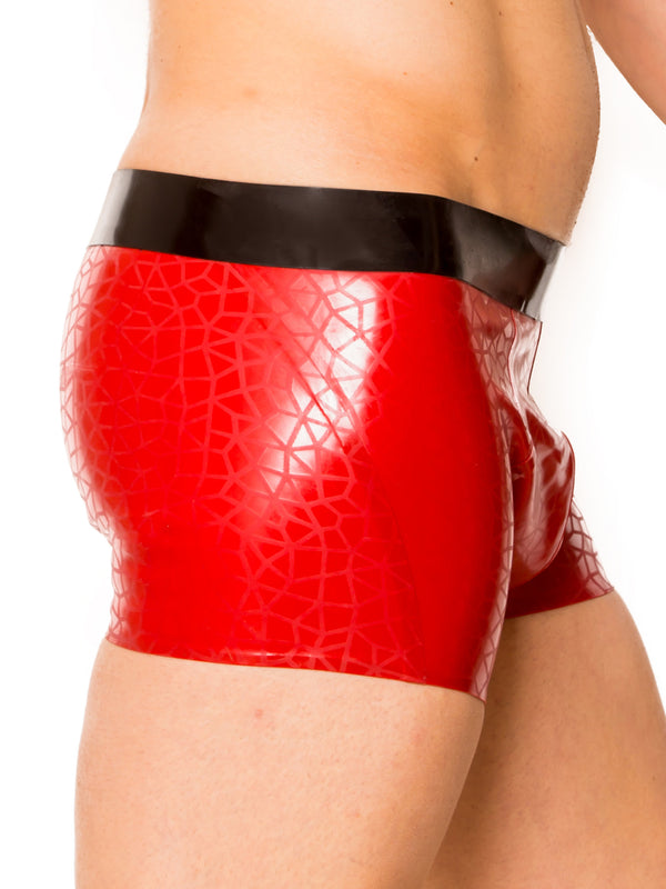 Skin Two UK Red & Black Ultimate Sahara Latex Shorts Shorts