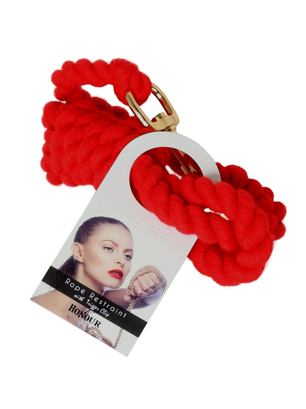 Skin Two UK Rope Restraint with Trigger Clip - Red Body Restraints