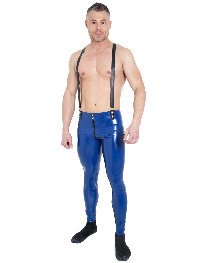 Skin Two UK Skinny Latex Jeans with Braces M Trousers