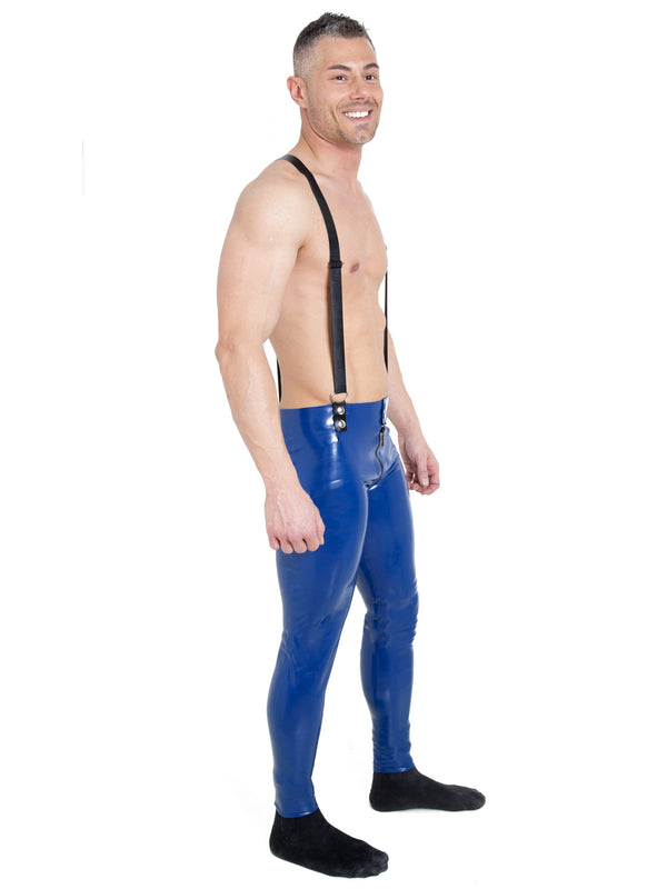 Skin Two UK Skinny Latex Jeans with Braces M Trousers