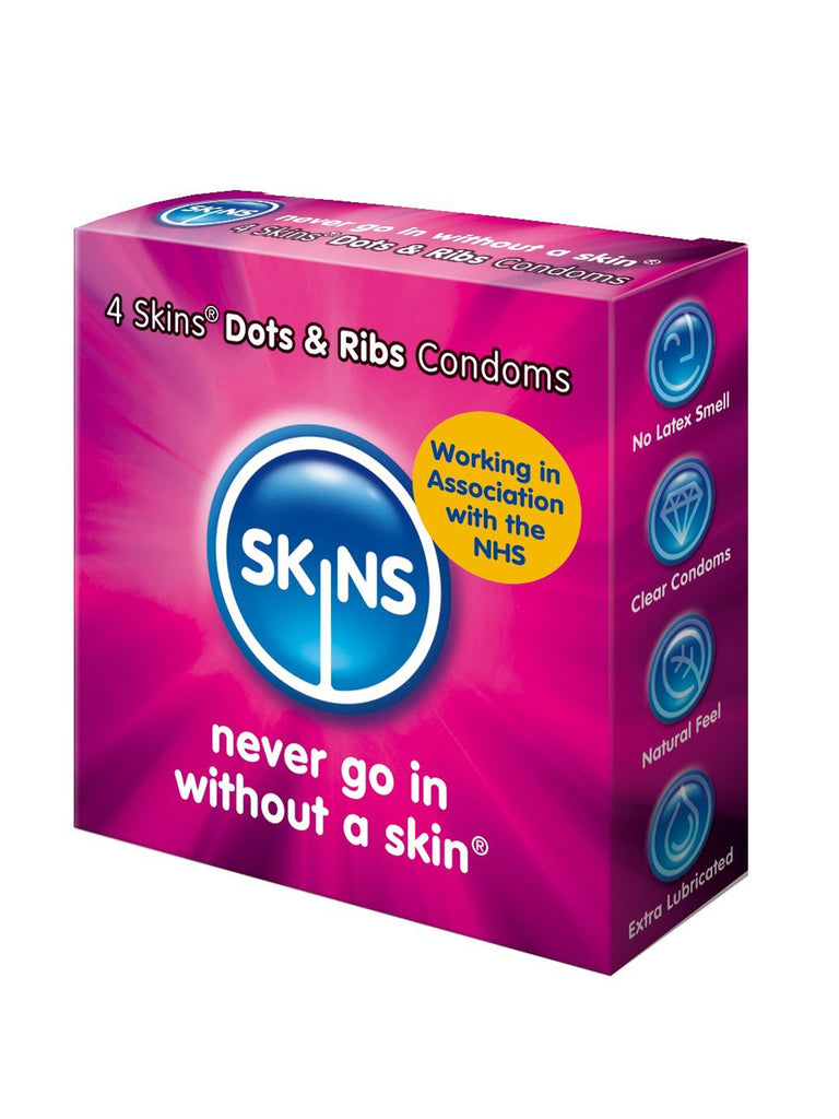 Skin Two UK Skins Dots & Ribs 4 Pack Condoms