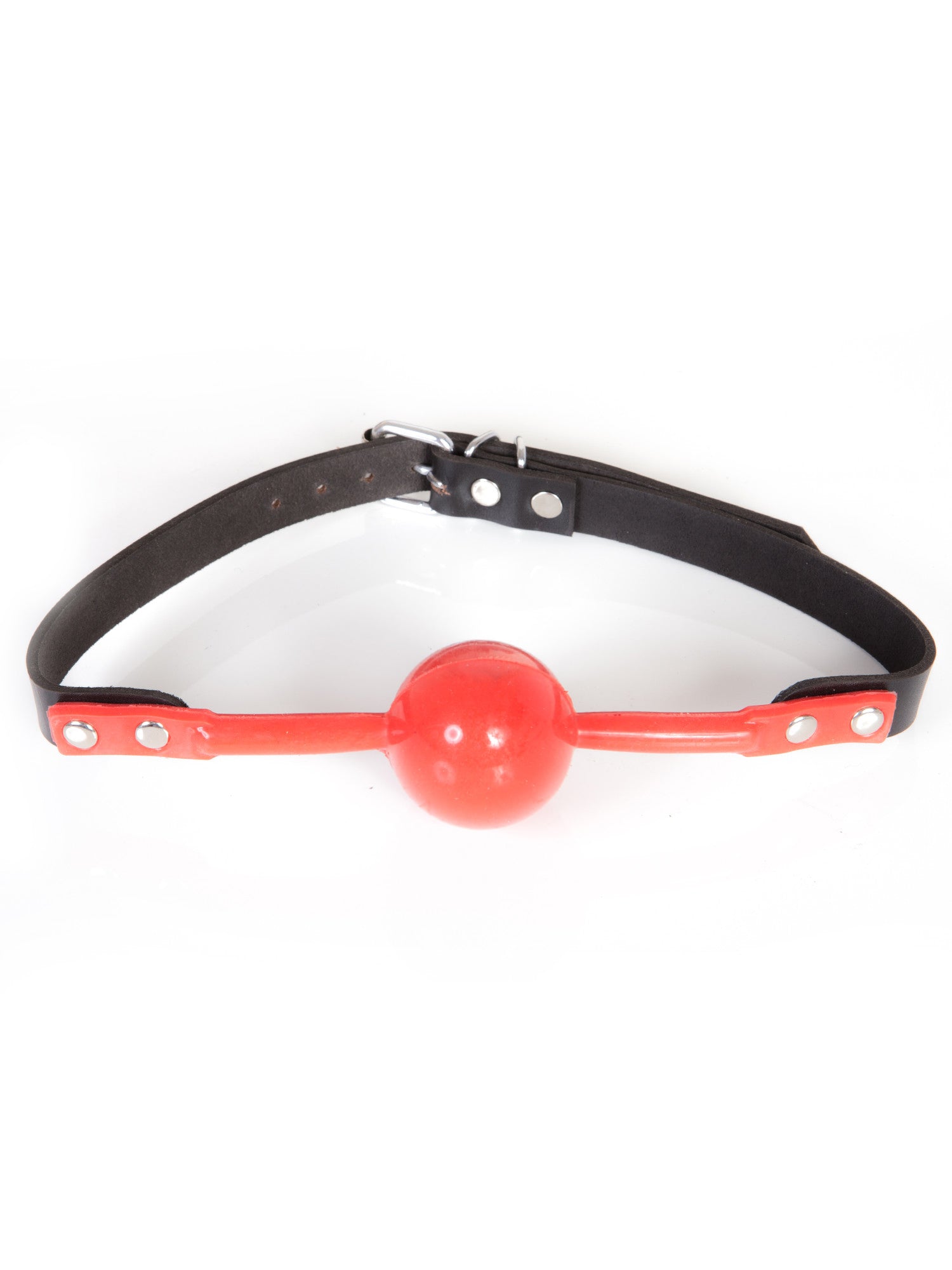 Small Red Silicone Ball Gag with Leather Strap – Skin Two UK