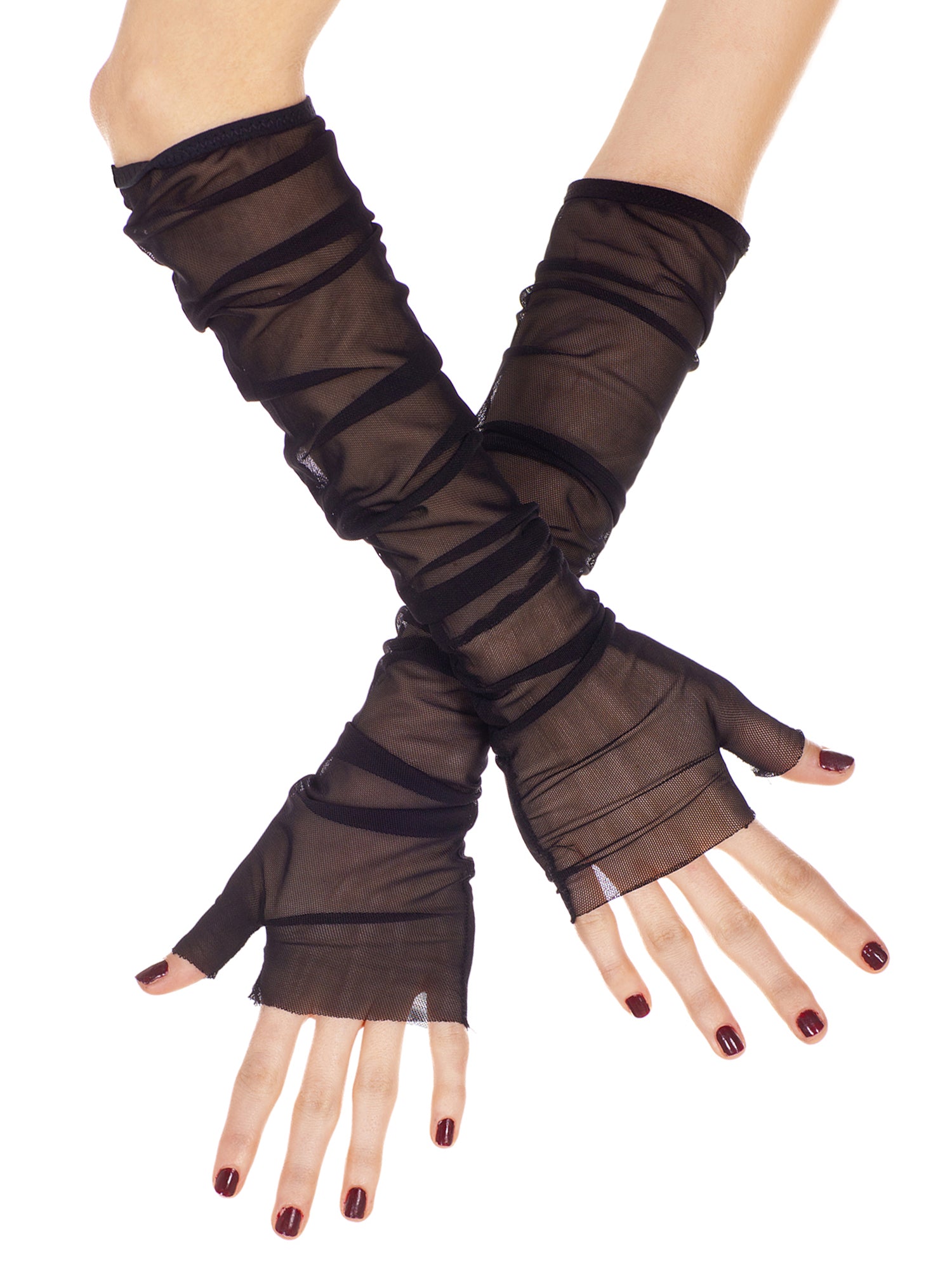 Soft Mesh Fingerless Gloves – Skin Two UK
