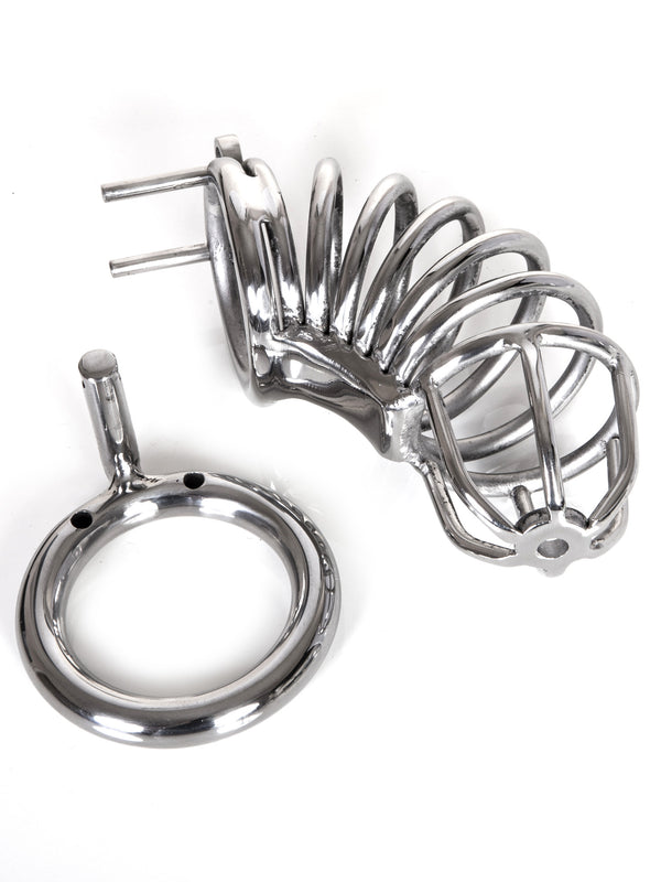Skin Two UK Steel Rings Curved Chastity Cage Chastity