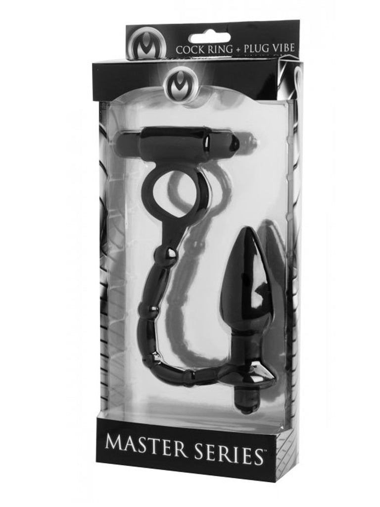 Master Series Viaticus Dual Cock Ring and Anal Plug Vibrator  Skin Two UK