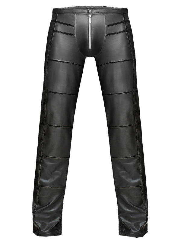 Skin Two UK Wetlook Trousers with PVC Stripes Trousers