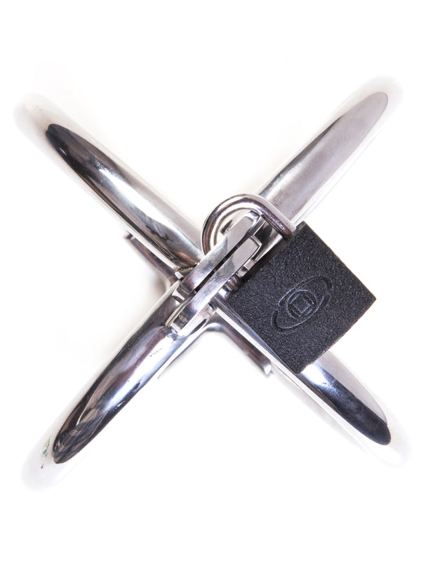 Skin Two UK Women's Criss Cross Steel Cuffs Cuffs