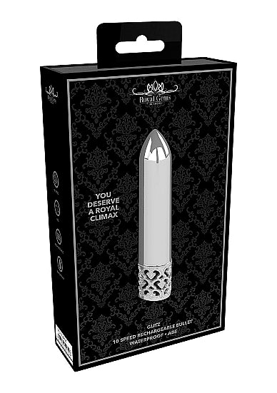 Skin Two UK Glitz - Rechargeable ABS Bullet - Silver Vibrator