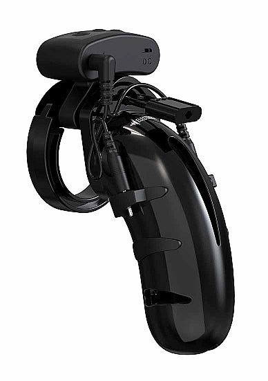 Skin Two UK Model 22 Cock Cage with Electro - Black Chastity