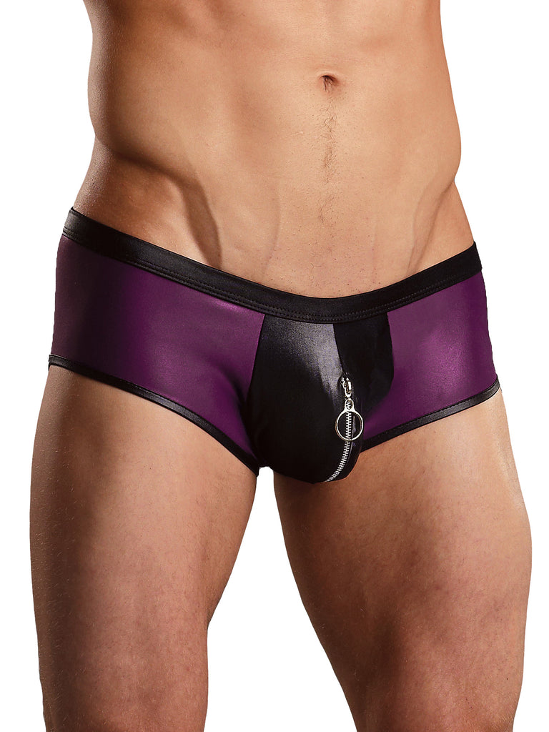 Skin Two UK Zipper Short with Black Trim Briefs