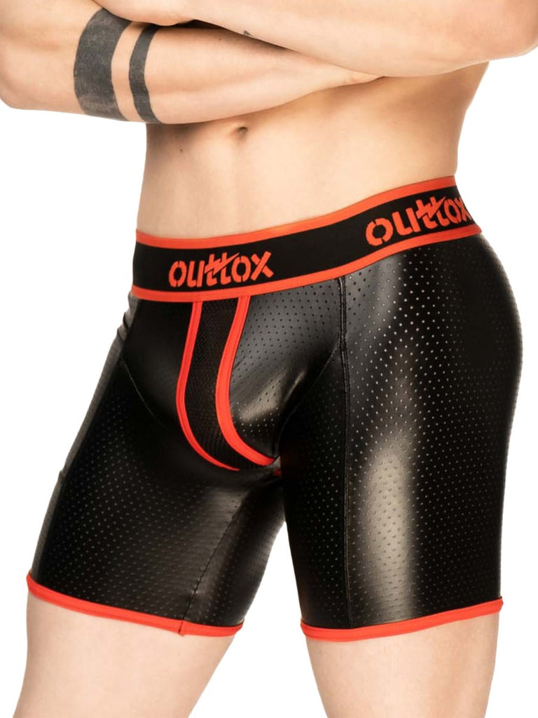 Skin Two UK Cycling Shorts with Rear Zip in Black & Red Shorts