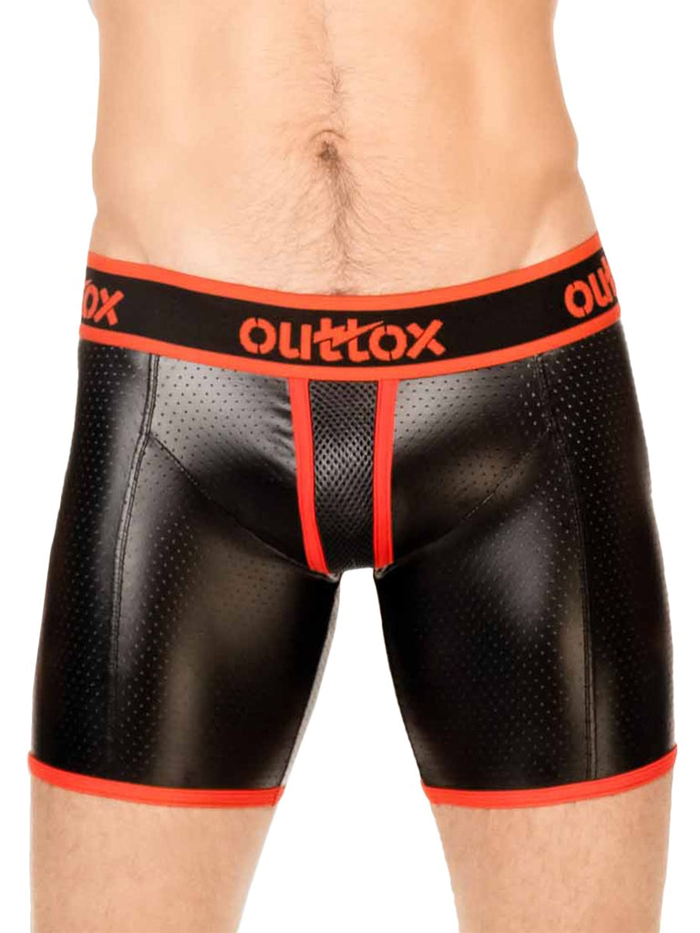 Skin Two UK Cycling Shorts with Open Rear in Black & Red Shorts