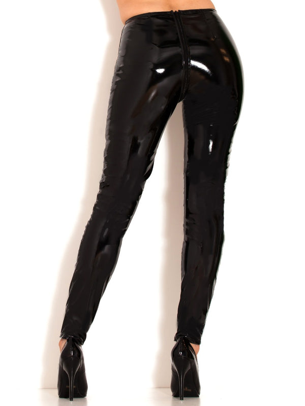 Skin Two UK Clearance - PVC Zip Through Jeans - Size 16 Clearance