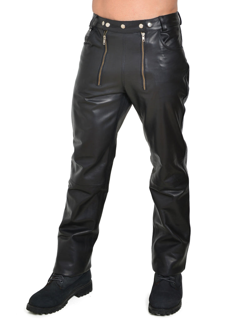Skin Two UK Carnage Leather Snap-Crotch Zipper Jeans Trousers