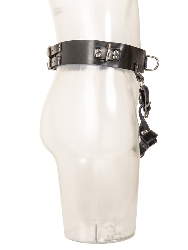 Skin Two UK Black Leather Penis Restraint Harness Body Restraints