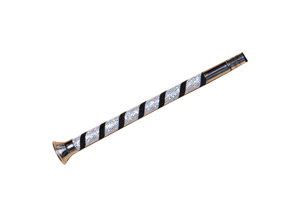 Skin Two UK Long Dressage Crop Black-Silver Crop