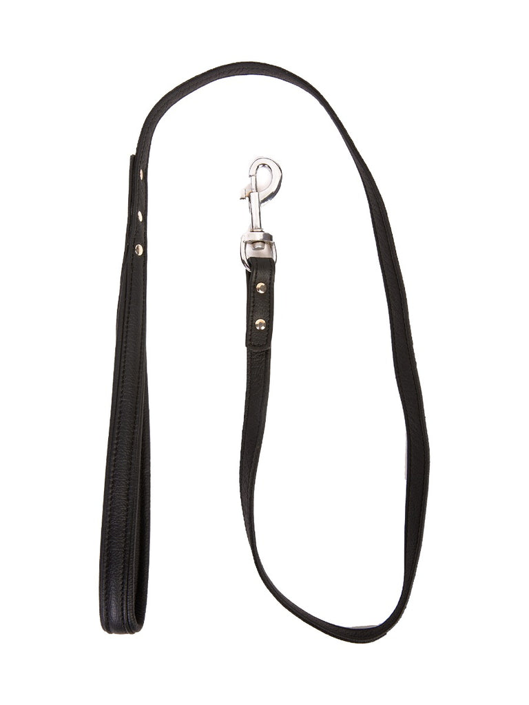 Skin Two UK Black Leather Leash with Silver Studs Lead