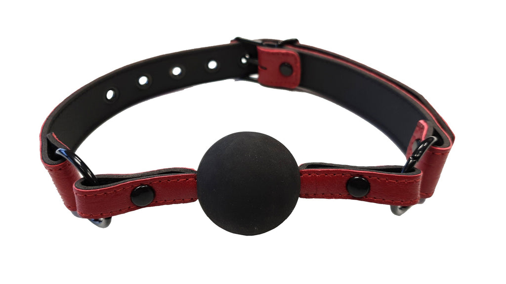 Skin Two UK Burgundy Anaconda Print Ball Gag Gag