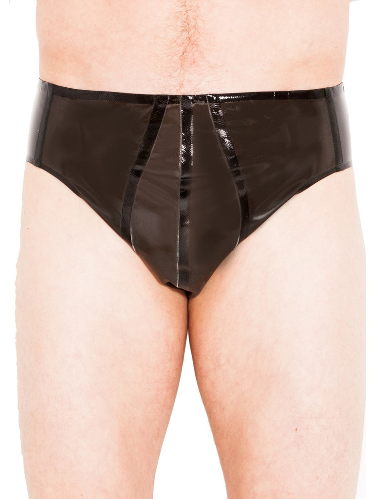 Skin Two UK Rubber Panel Briefs S-T Black Size L Clearance