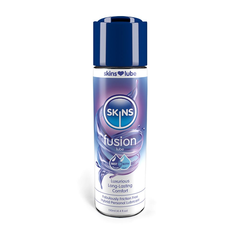 Skins Fusion Hybrid Silicone and Water Based Lubricant 130ml Skin Two UK Skins Fusion Hybrid Silicone and Water Based Lubricant 130ml Skin Two UK