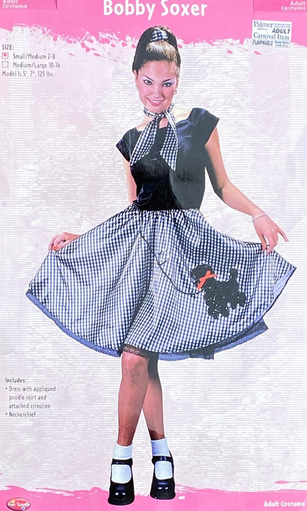 Skin Two UK Bobby Soxer Costume - Size Small-Medium Clearance